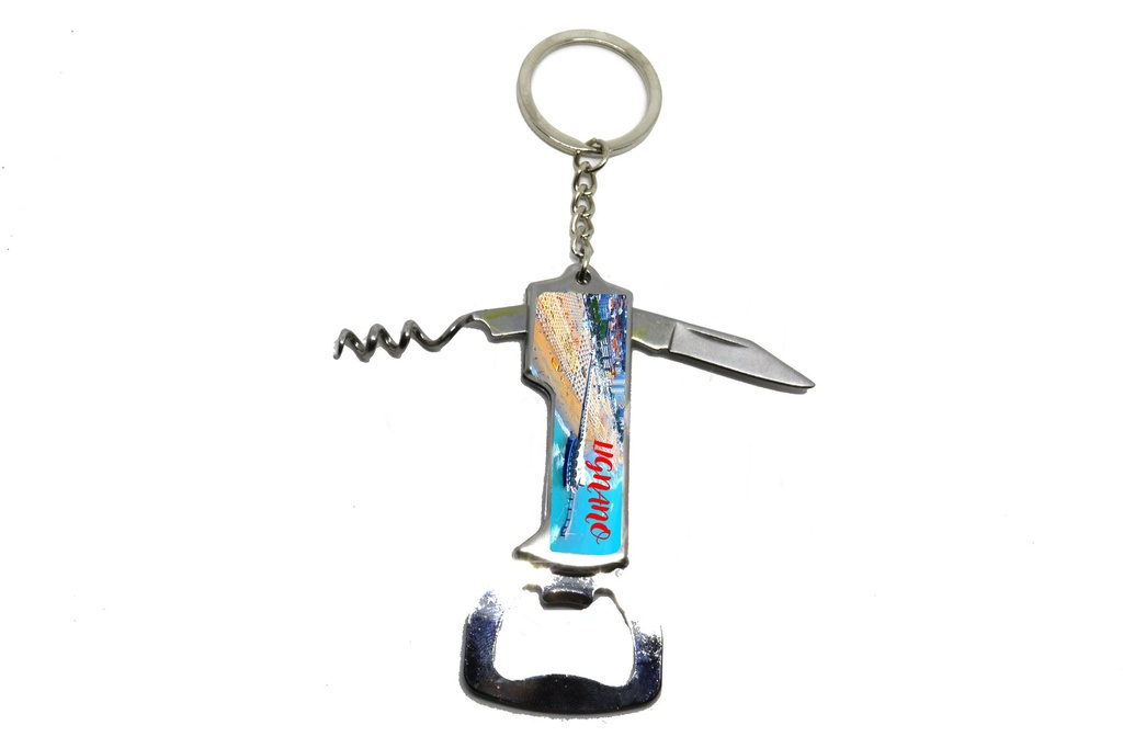 PORTACHIAVE METALLO CON APRIBOTTIGLIA DA PERS 