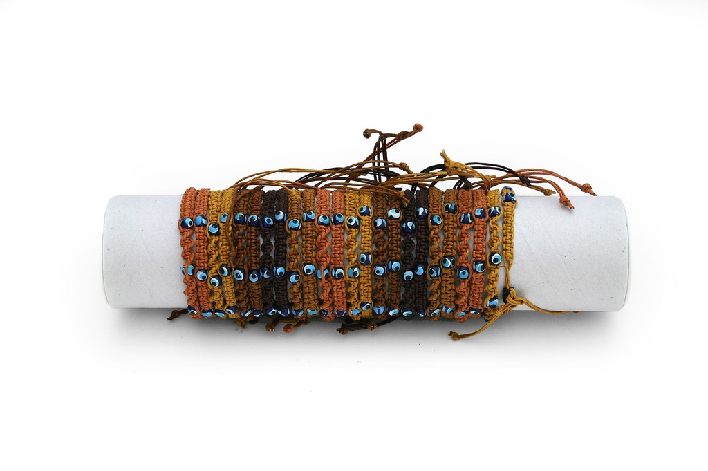 BRACCIALE POLIESTERE TONI MARRONI ASS. 