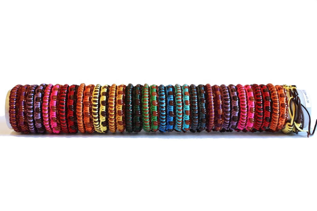 BRACCIALE CUOIO COLORI ASS. 