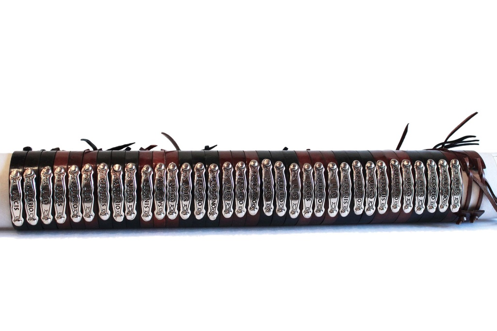 BRACCIALE CUOIO SEGNI ZODIACO 