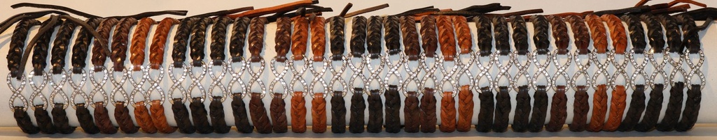 NARUKVICE OD KOŽE SA ZNAKOM BESKONAČNOSTI OD ŠTRASA