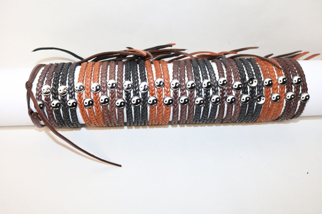 NARUKVICE OD KOŽE SA ZNAKOM YING YANG