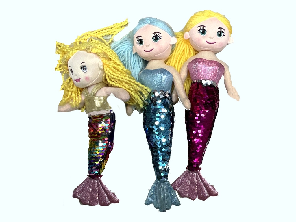 LUTKA SIRENA / RAZNE BOJE 40 CM PERSONALIZIRANA