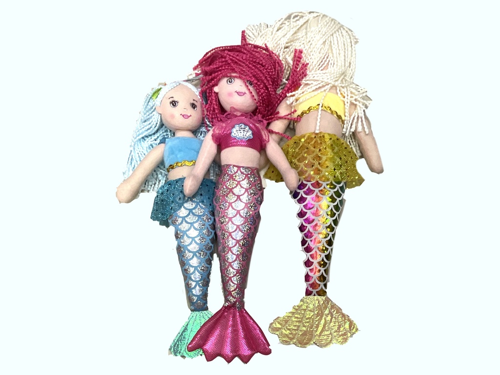 LUTKA SIRENA / RAZNE BOJE 40 CM PERSONALIZIRANA