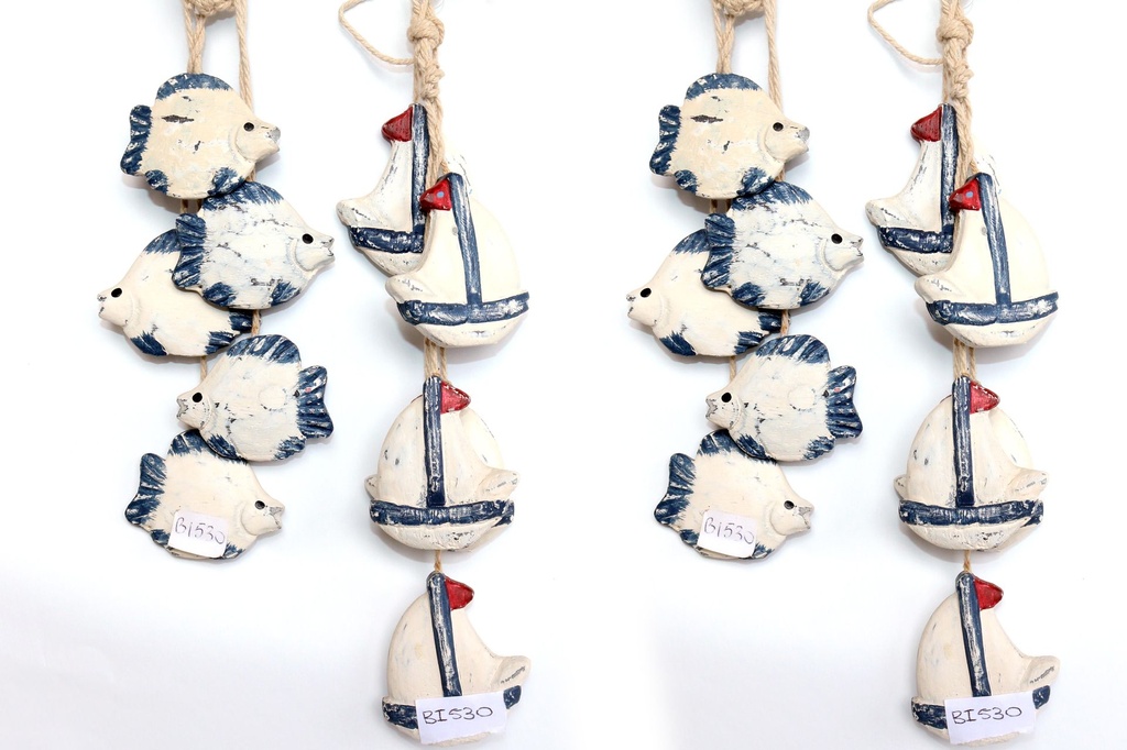 DRVENE RIBE I BARKE NA ŠPAGI cm 32 