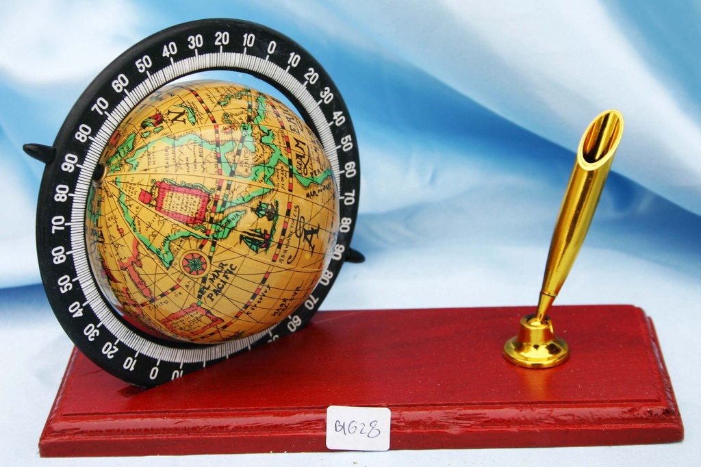 MAPPAMONDO B/LEGNO c/PORTAPENNE 