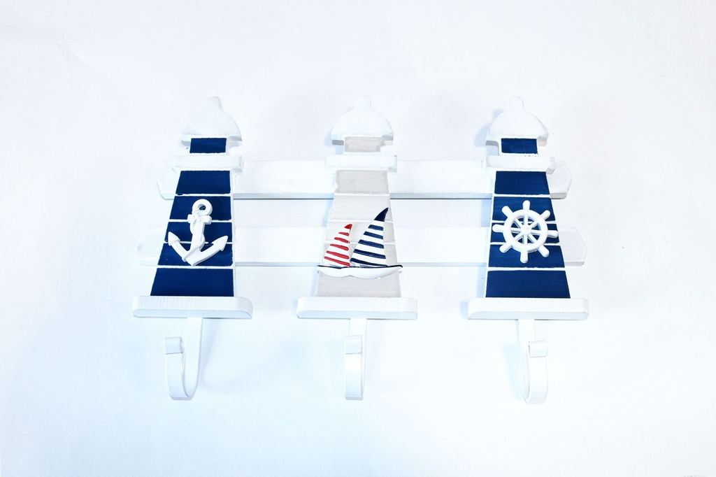 VJEŠALICA OD DRVA I METALA SA SVJETIONICIMA 29.5*16 CM 