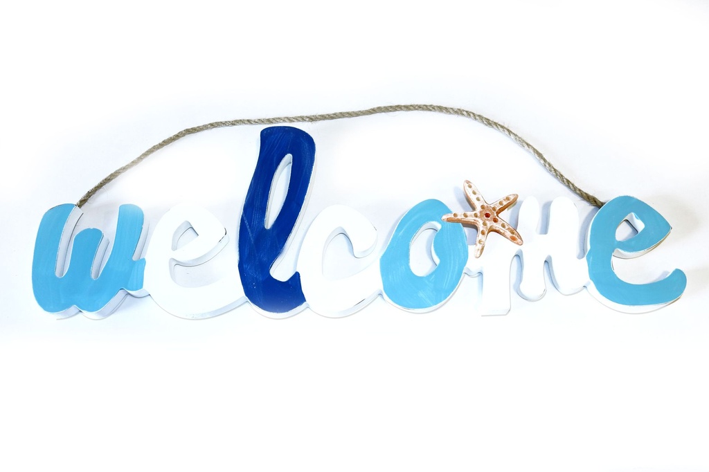 DRVENI NATPIS WELCOME 46*15 CM 