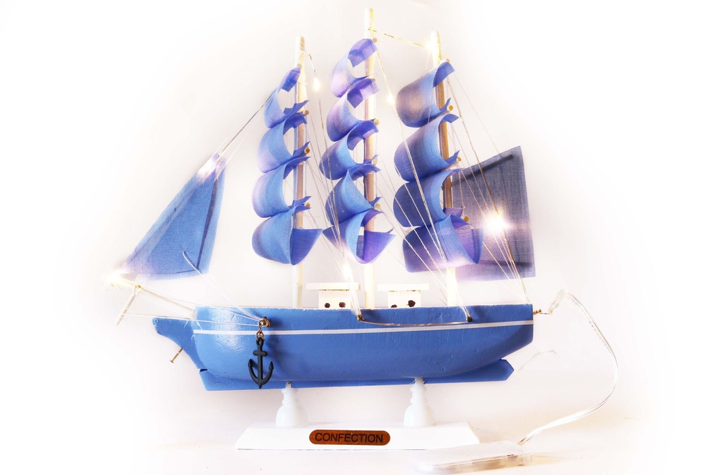 DRVENI BROD SA SVJETLOM CM 24  