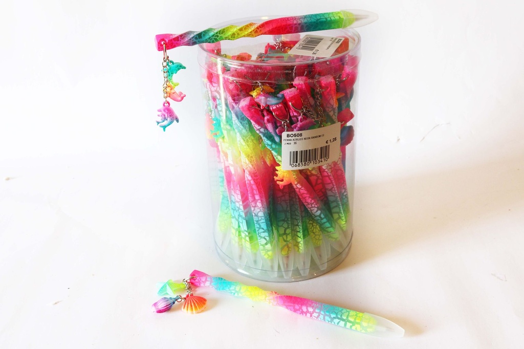 PENNA ACRILICO NEON RAINBOW COL 3 PEND SOGG MAR 