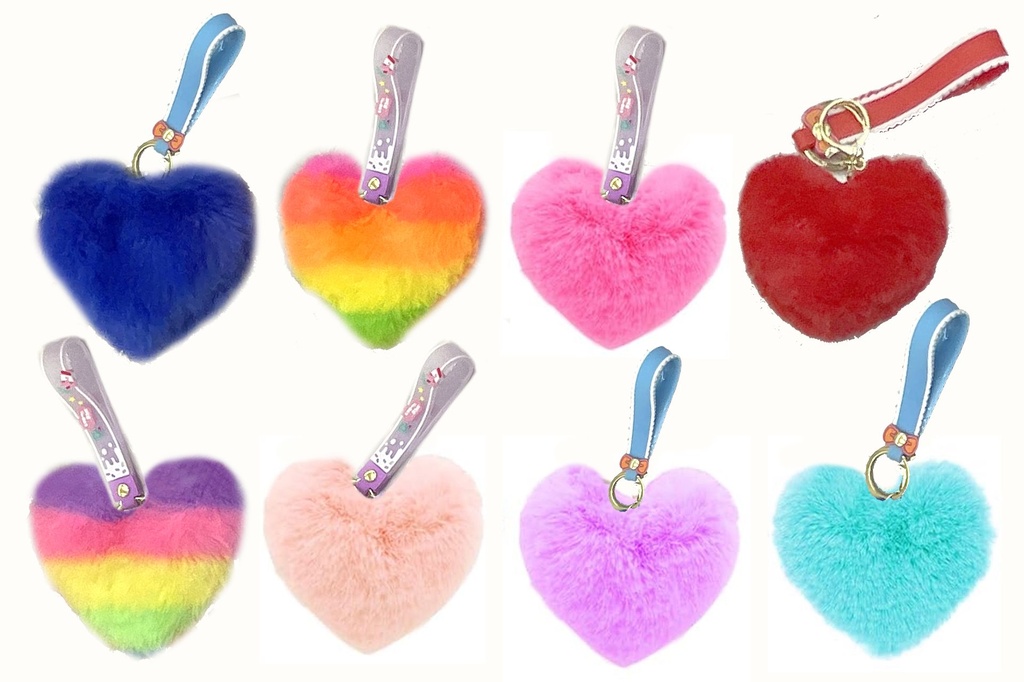 PORTACHIAVE CUORE PELUCHE 