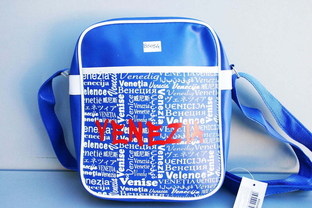 BORSA FINTA PELLE OPACA MULTISCRITTA VENEZIA 