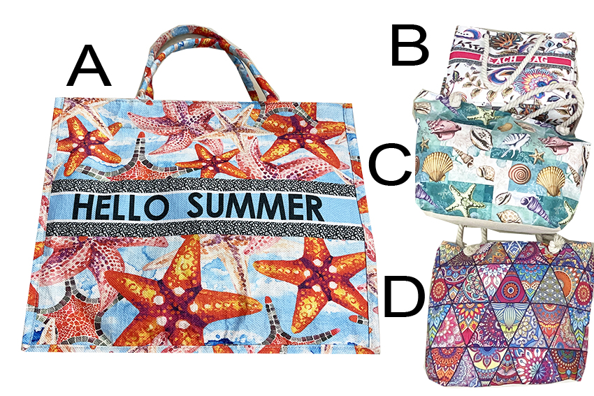 BORSA STOFFA 40*32*15 CM TRIANGOLI 