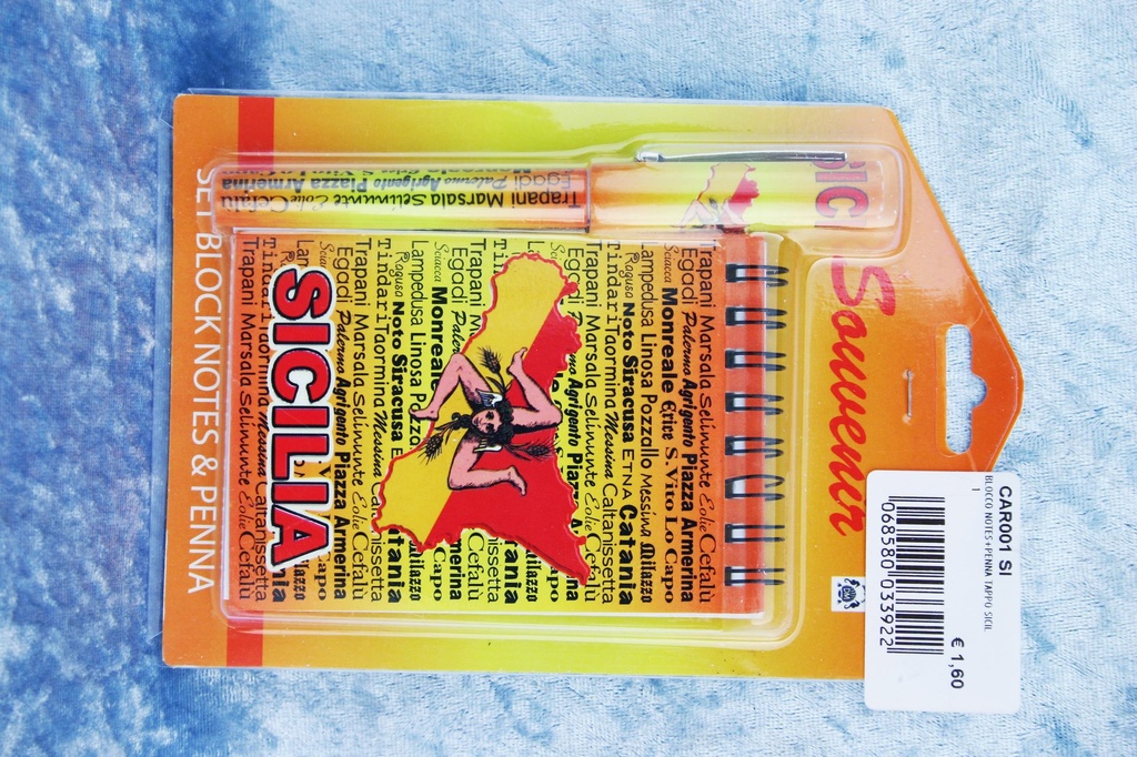 BLOCCO NOTES+PENNA TAPPO SICILIA 