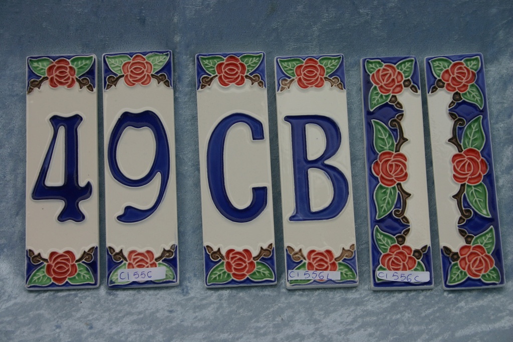 LETTERE CERAMICA 15 x 4,5 - FIORI 