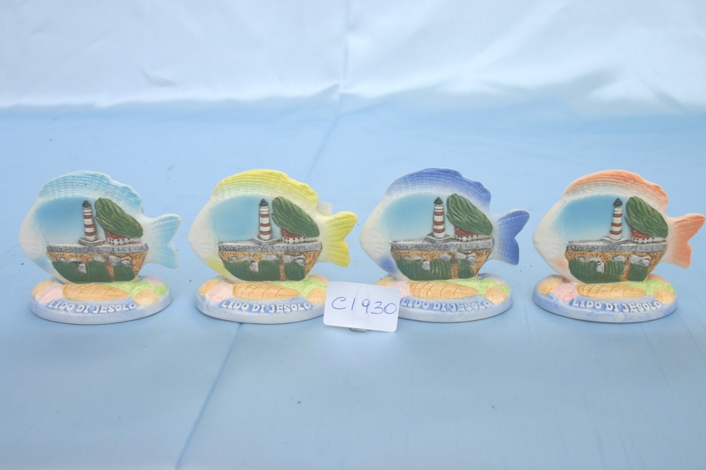 PESCE CERAMICA c/BASE E VEDUTA JESOLO 