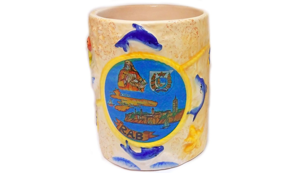 TAZZA CERAMICA c/DECALCO RAB 