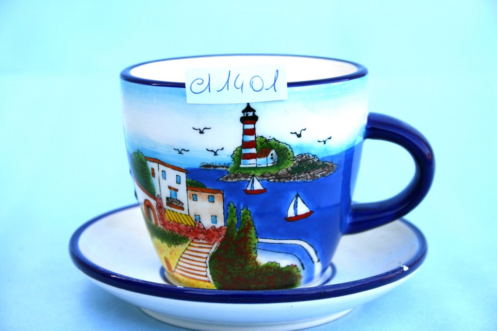 KERAMIČKA ŠALICA S TANJURIĆEM