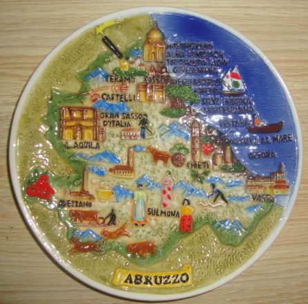 PIATTO CERAMICA CM 13 ABRUZZO 