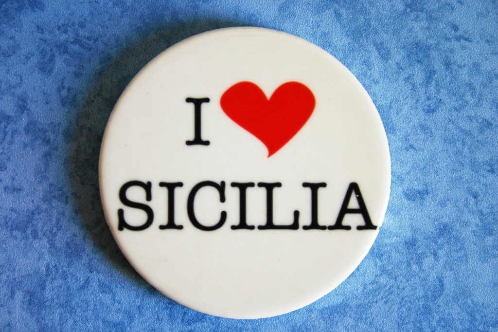 MAGNETE CERAMICA I LOVE SICILIA 