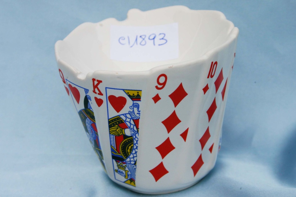 POSACENERE CERAMICA VENTAGLIO CARTE DA GIOCO 