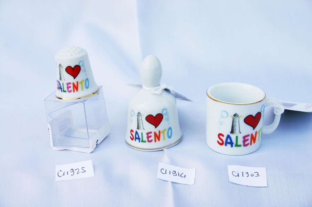 TAZZINA CER C/MAGNETE I LOVE SALENTO 