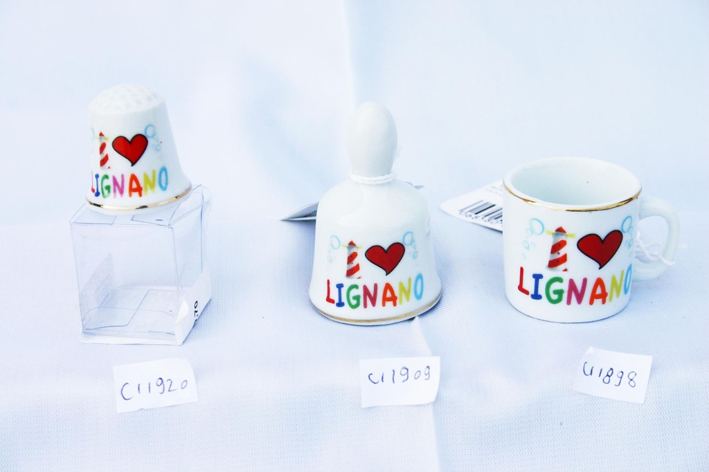 CAMPANELLA CERAMICA I LOVE LIGNANO 