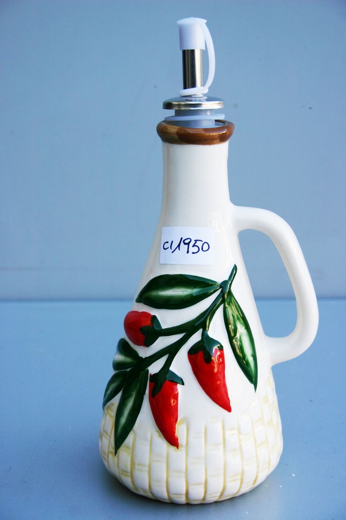 BOTTIGLIA CERAMICA OLIO NUOVO DEC. PEPERONCINO 