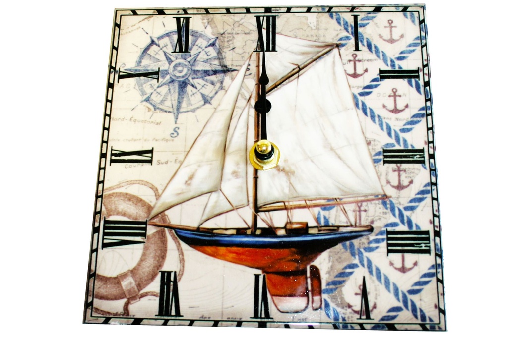 OROLOGIO CERAMICA BARCA 15*15 CM 