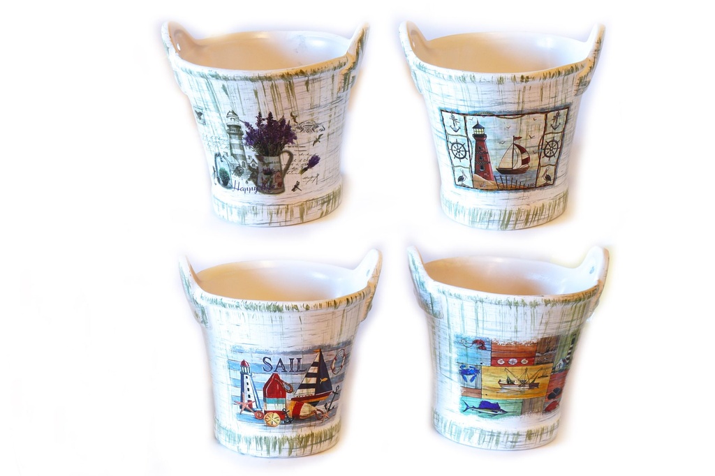 KERAMIČKA VAZA S RUPOM 11,5*10,5*11 CM 