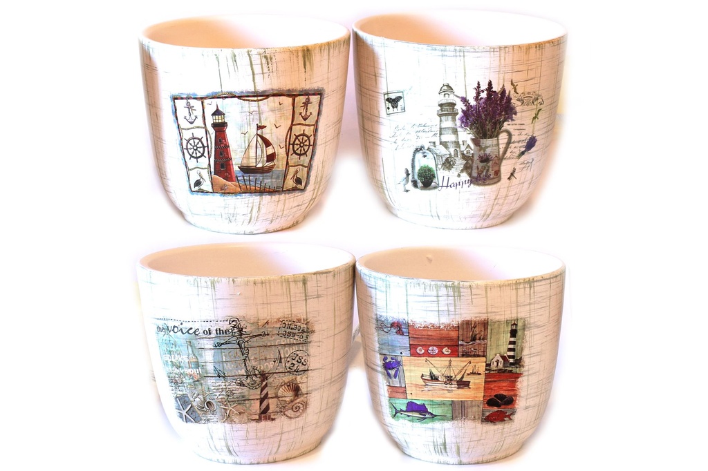 KERAMIČKA VAZA S RUPOM 14*14*12,5 CM 