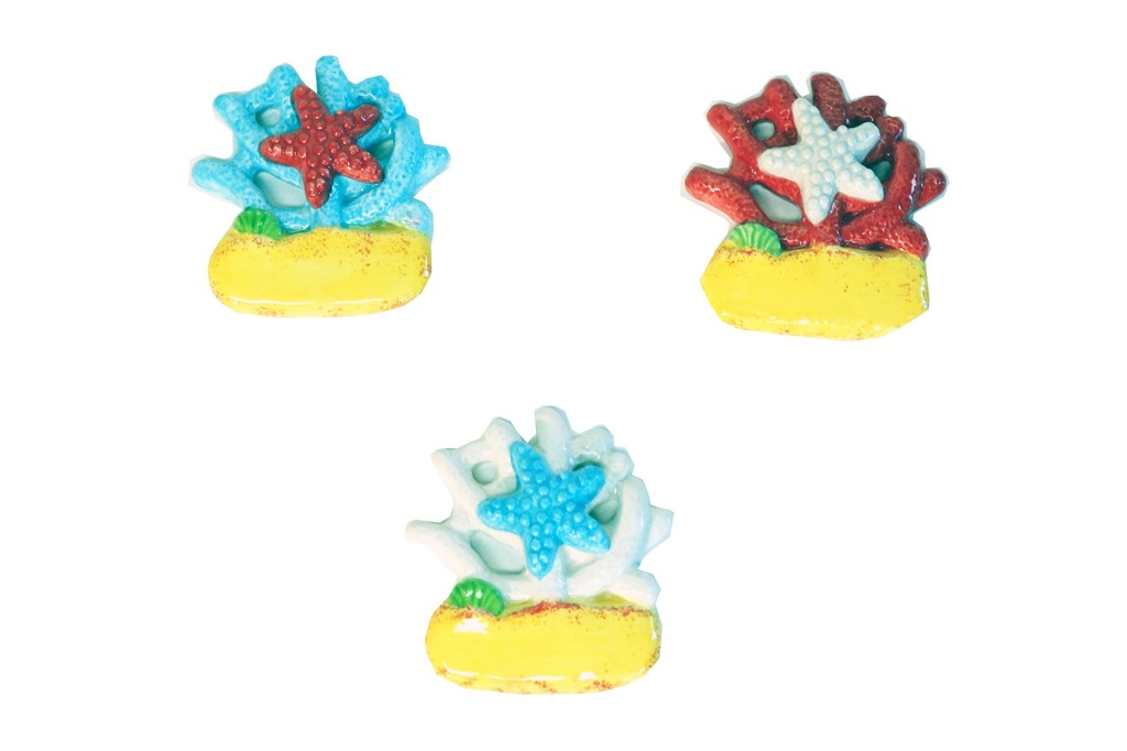 MAGNETE CERAMICA CORALLO 4 COL ASS 6.5*6.5 CM 