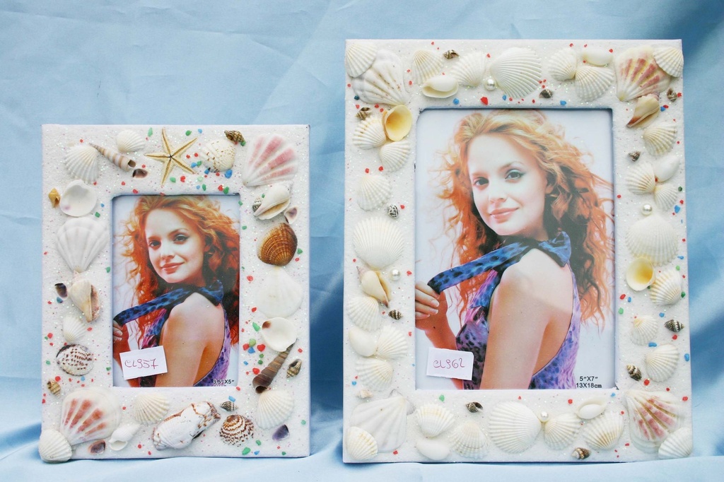 PORTAFOTO SABBIA C/CONCH. GRA CM 19*24 