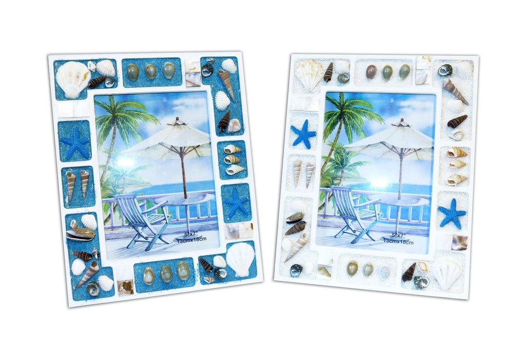 OKVIR ZA SLIKU OD ŠKOLJKI  17.5 CM 