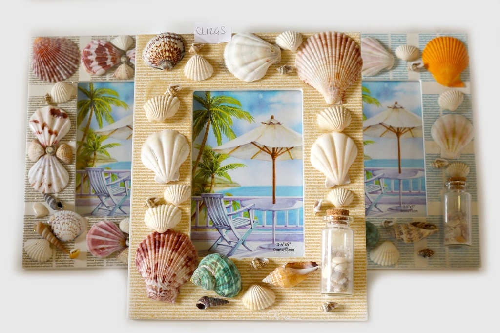 OKVIR ZA SLIKU OD ŠKOLJKI S BOČICOM 5" 