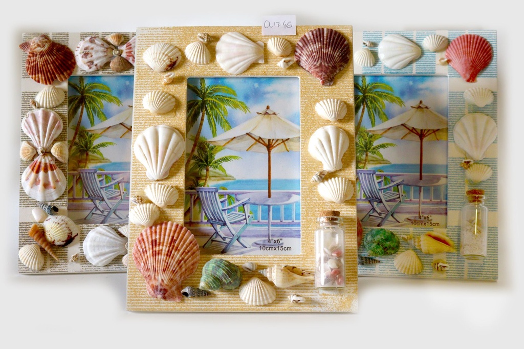 OKVIR ZA SLIKU OD ŠKOLJKI S BOČICOM 6" 