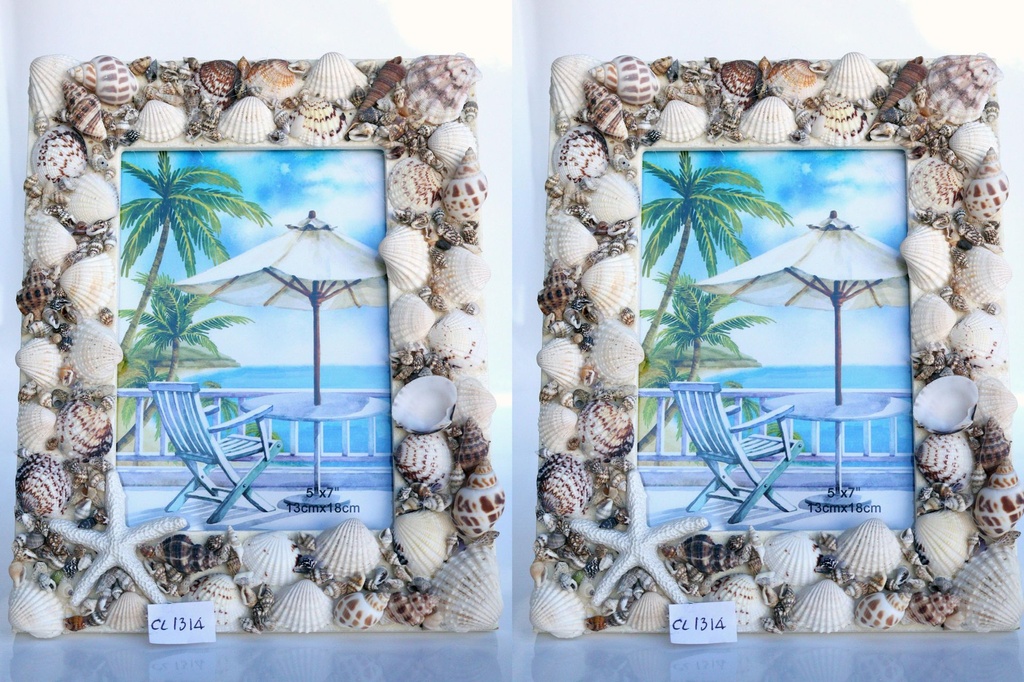 OKVIR ZA SLIKU OD ŠKOLJKI   CM 19*25 CM 