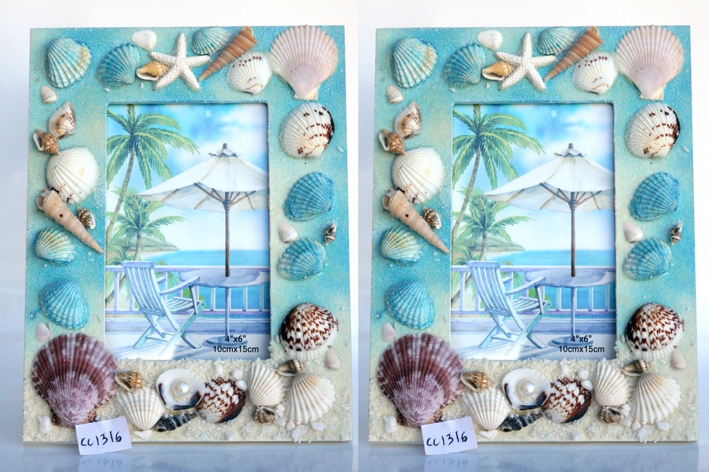 OKVIR ZA SLIKU OD ŠKOLJKI   CM 16*22 CM 