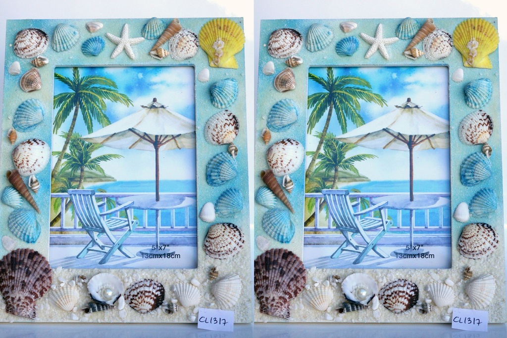 OKVIR ZA SLIKU OD ŠKOLJKI   CM 19*25 CM 