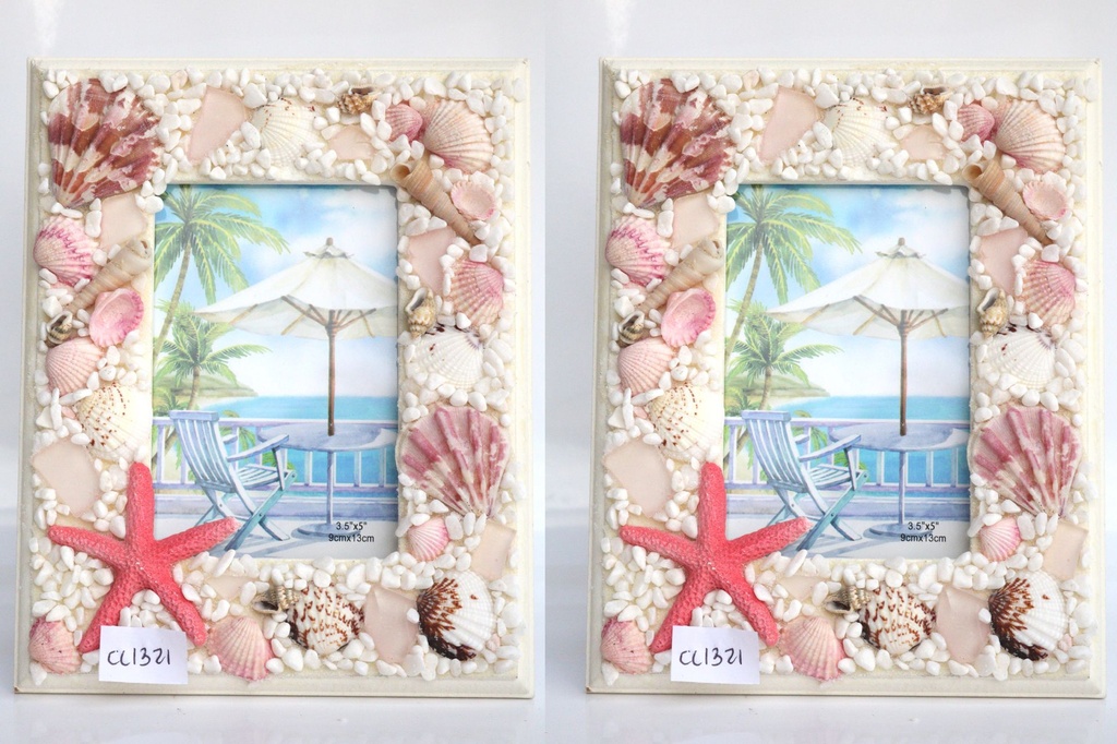 OKVIR ZA SLIKU OD ŠKOLJKI   CM 15*19 CM 