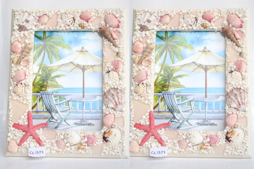 OKVIR ZA SLIKU OD ŠKOLJKI  CM 19*25 CM 