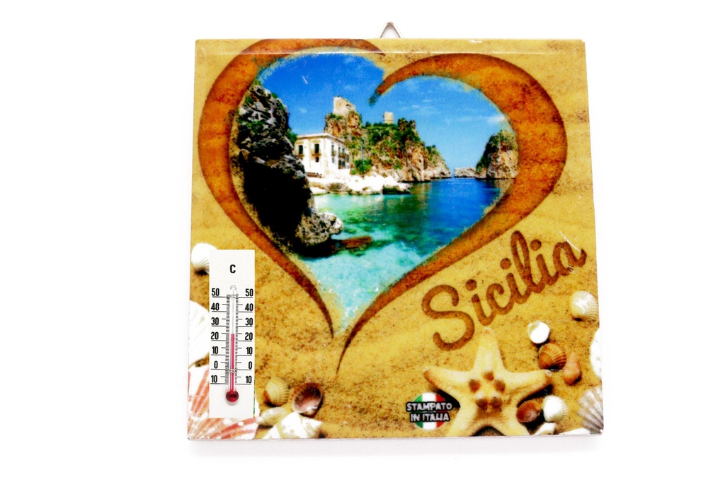 PERSONALIZIRANA KERAMIČKA PLOČICA S TERMOMETROM    10x10CM  