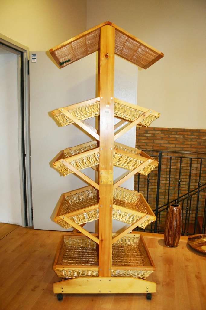 ESPOSITORE VIMINI DOPPIO 4 CESTI h.200cm 