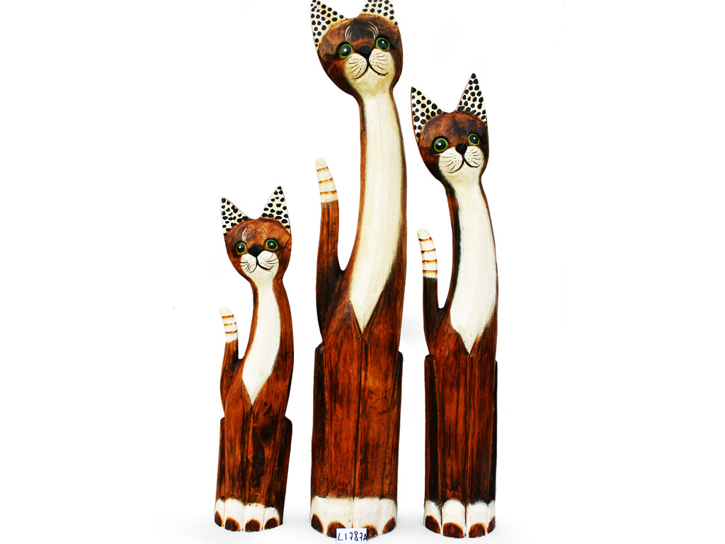 DRVENE MAČKE SET 60-80-100 cm. 