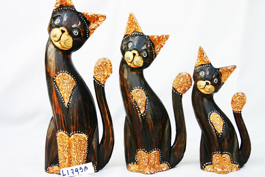 DRVENE MAČKE SET  20-25-30 cm. 