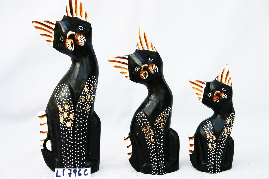 DRVENE MAČKE SET  15-20-25 cm. 