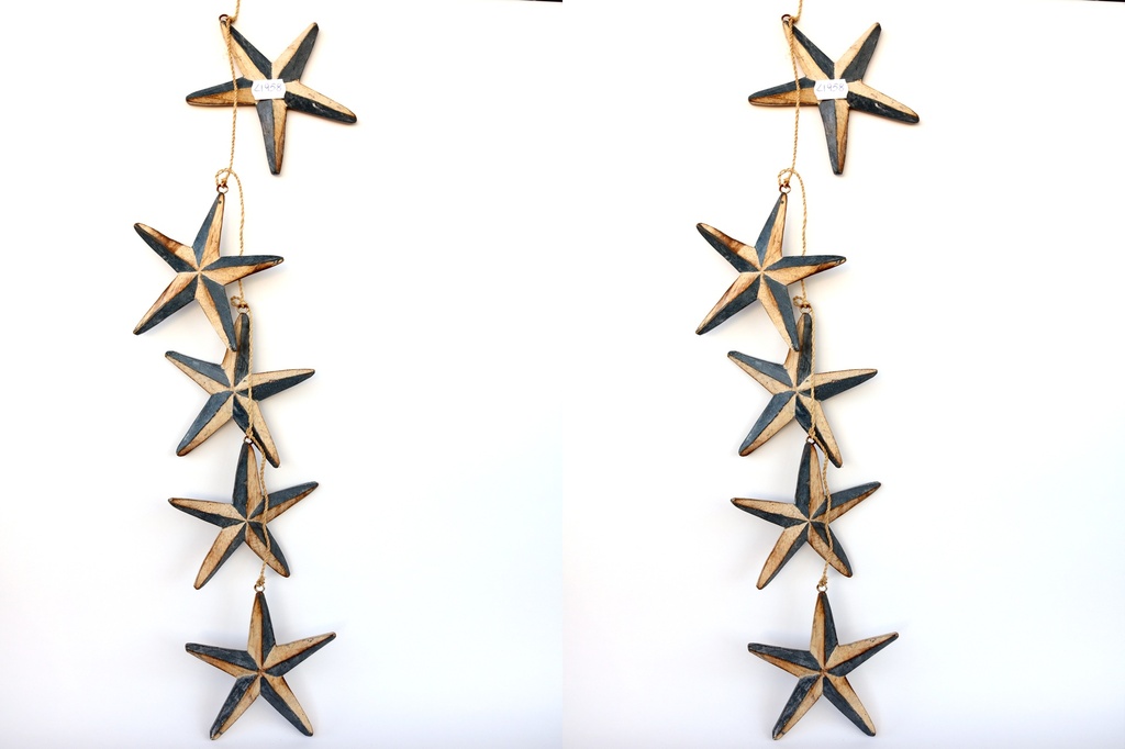 CORDA C/5 STELLE LEGNO BIANCO-NATURALE 