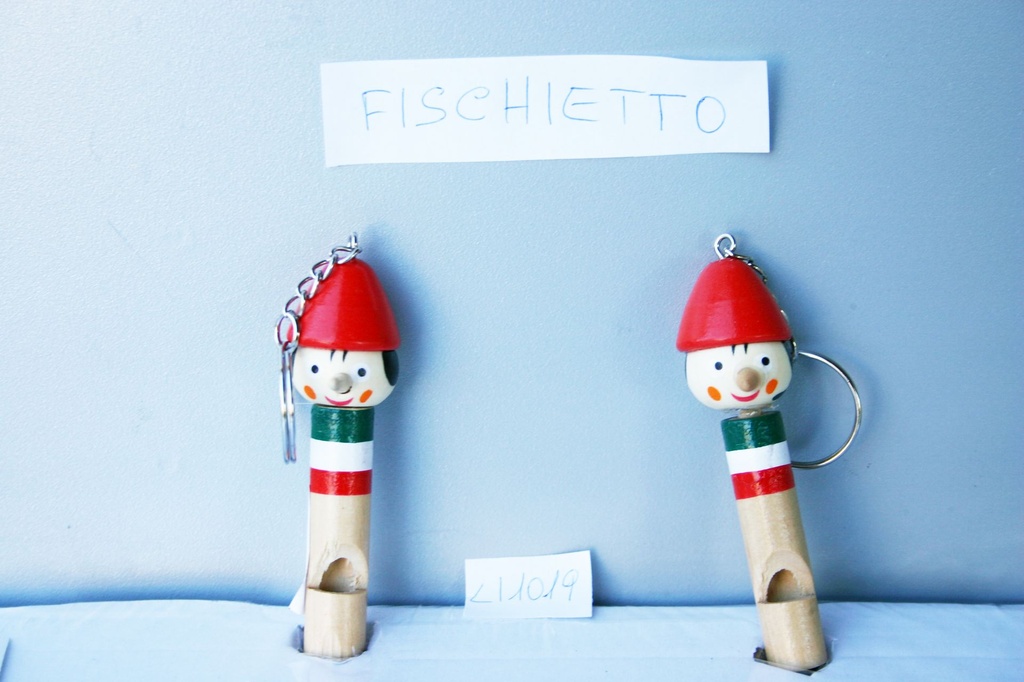 PORTACHIAVE LEGNO PINOCCHIO FISCHIETTO 