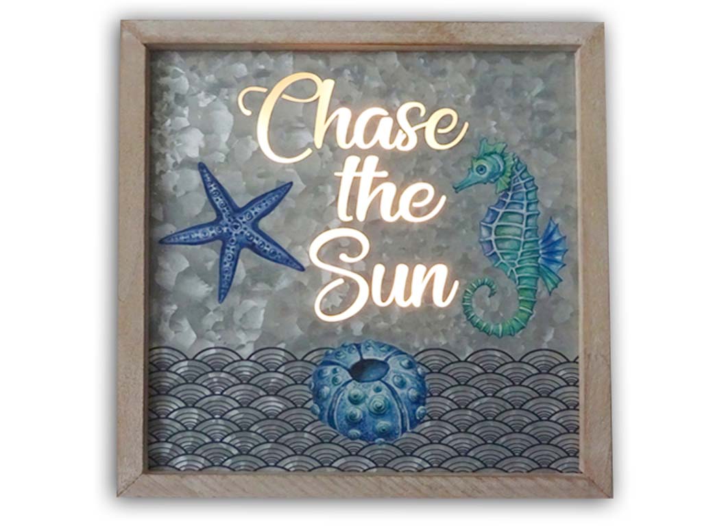 DRVENA PLOČICA SLIKA SA SVJETLOM  26.3*26.63*3.8