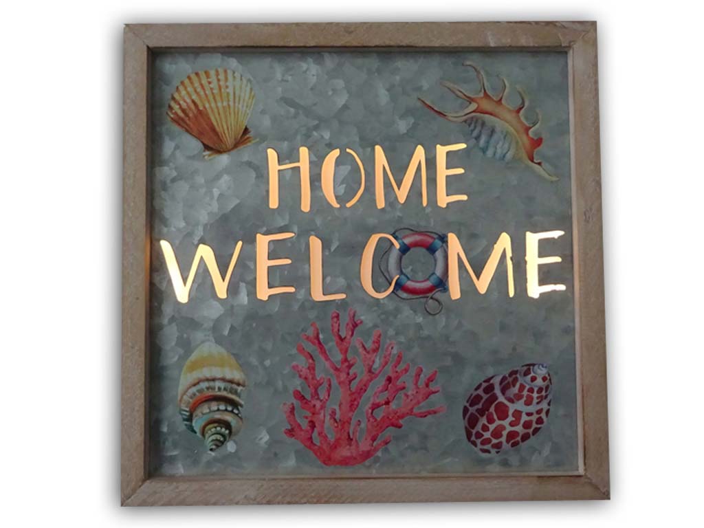 DRVENA PLOČICA SLIKA SA SVJETLOM  26.3*26.63*3.8